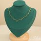 Emearld Green Pendant Necklace Gold Chain