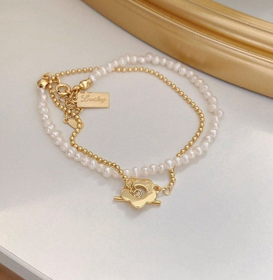 Baroque Style Pearl Layering Bracelet 