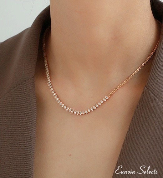 best fake tennis necklace Luminous gem jewels