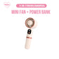 AirV 2 - IN - 1 Portable Mini Fan + Power Bank for TravelPower Banks_Pink__comfort travel_Phone Accessories