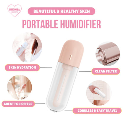 AQUA Portable Nano Mist Humidifier - Skin Hydration Spa for Home/ Office UsePortable Humidifiers_Pink__Beauty_comfort travel