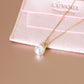 S925 Silver Necklace w. Dainty Floating Pearl Pendant | Minimalist ChicNecklaces_Gold_Pearl White_back_to_school_neck_birthday_necklace