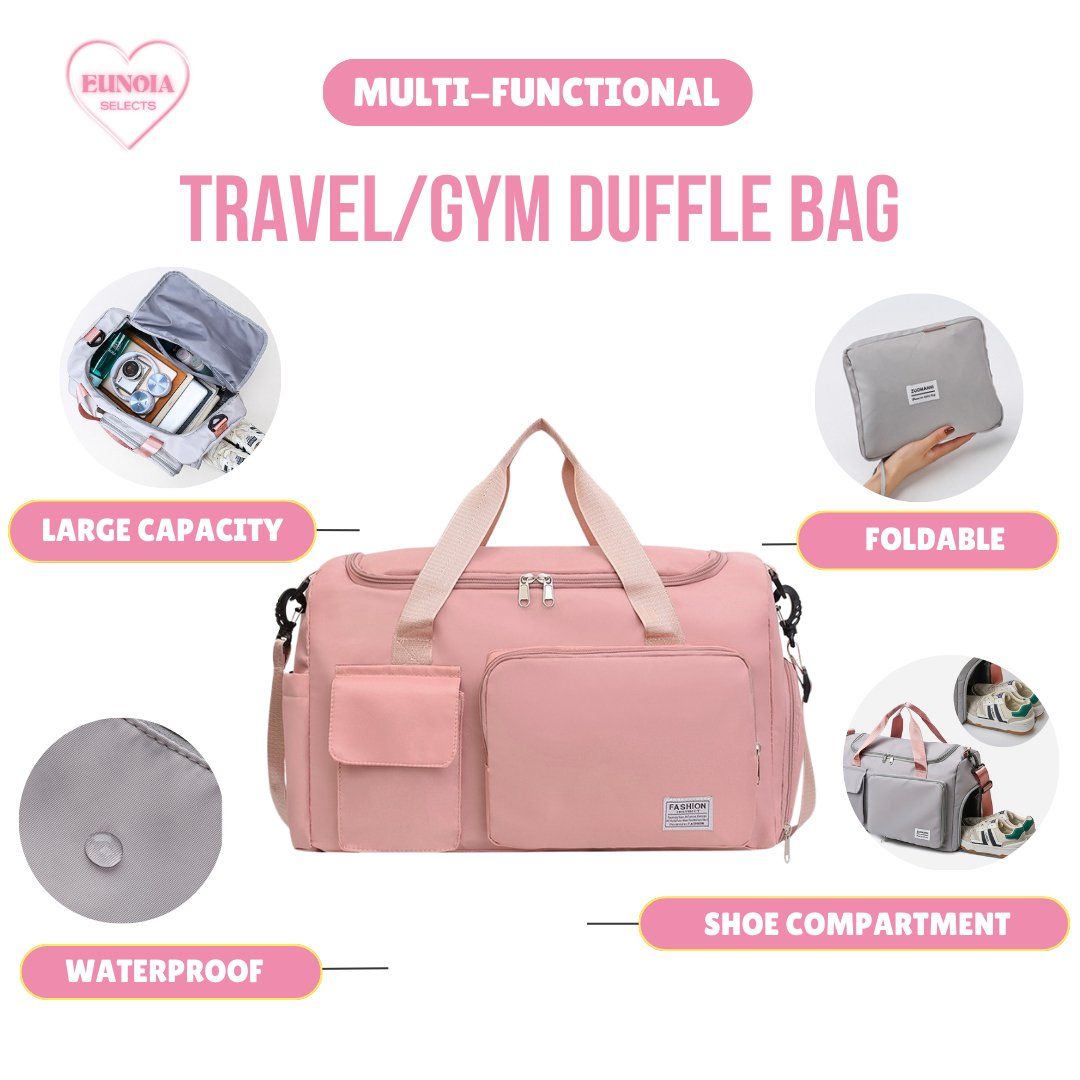 AVA Best Duffel Bag for International/ Overnight Travel & Gym - Waterproof, LightweightTravel Duffle Bags_Pink__gym bags_Stylish Travel