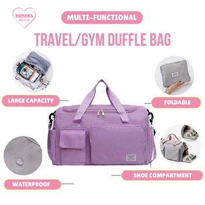 AVA Best Duffel Bag for International/ Overnight Travel & Gym - Waterproof, LightweightTravel Duffle Bags_Purple__gym bags_Stylish Travel