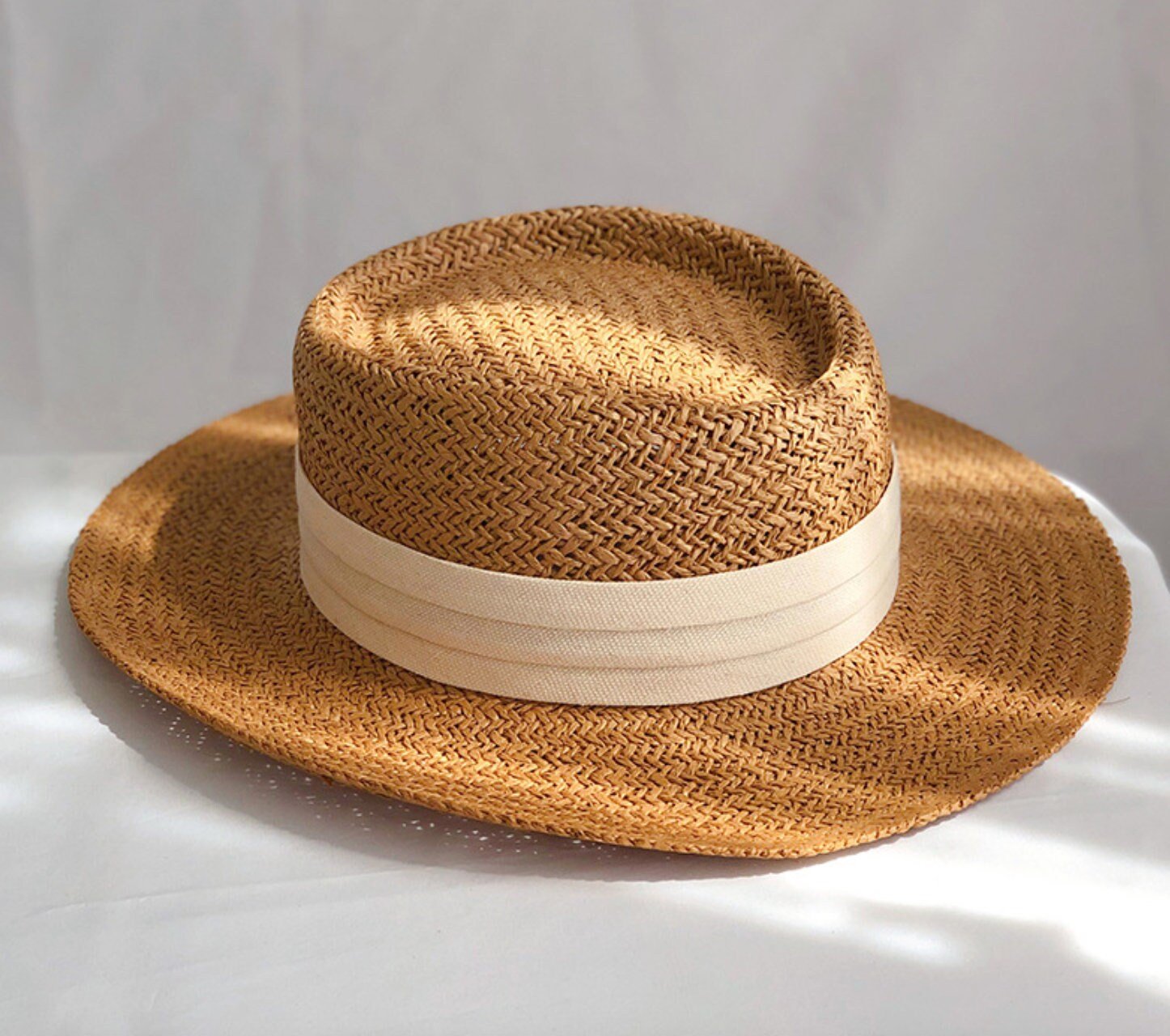 Summer Hat, Adjustable Size w. White or Black Band | Summer CollectionSummer Sun Hat_Black__bali_straw_sun_hat__bali_style_hat