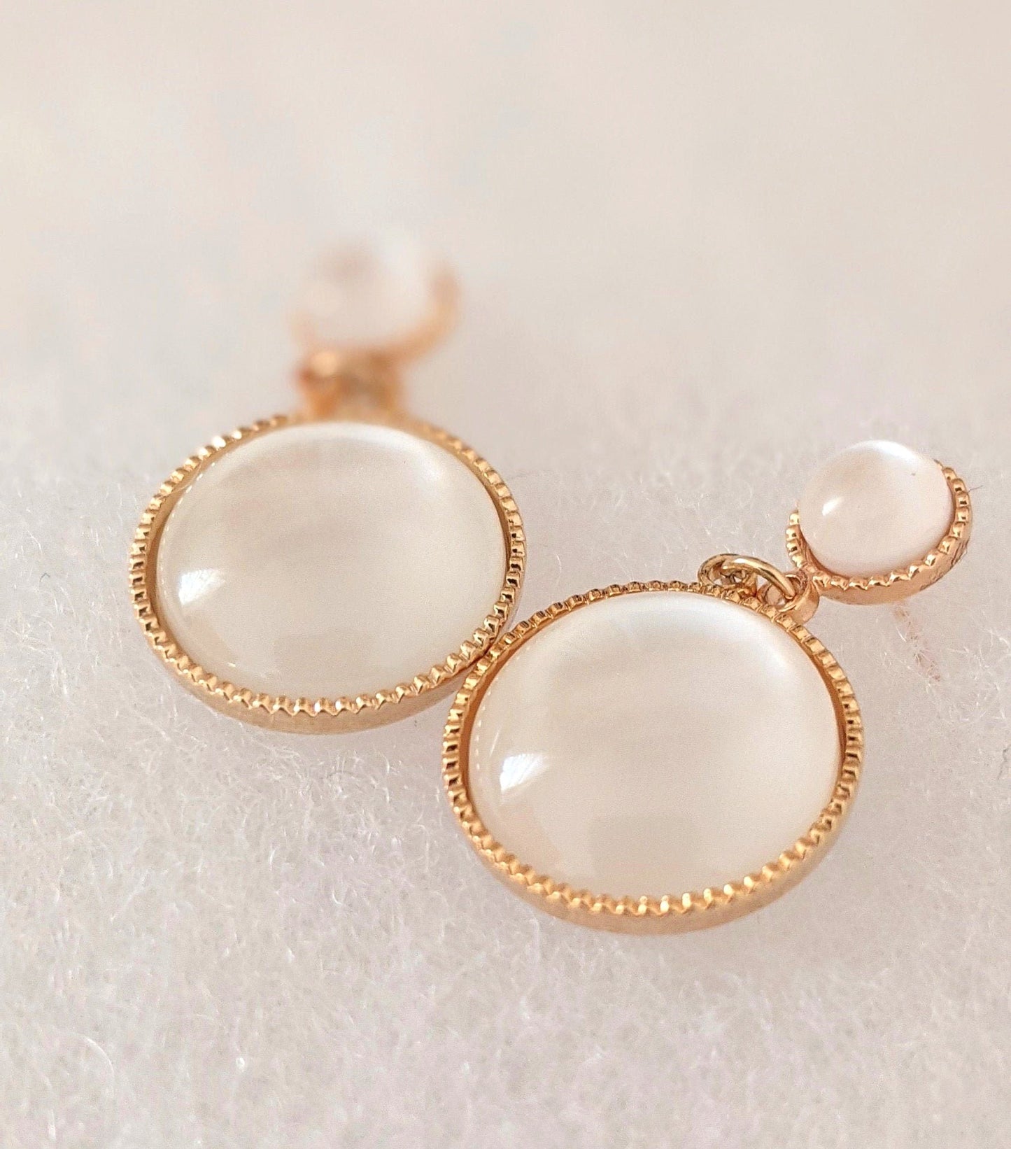 Eleanor 14K Gold White Opal Earrings, Victorian Design | Minimalist ChicEarrings_Round_Gold_14k Gold_antique_accessory