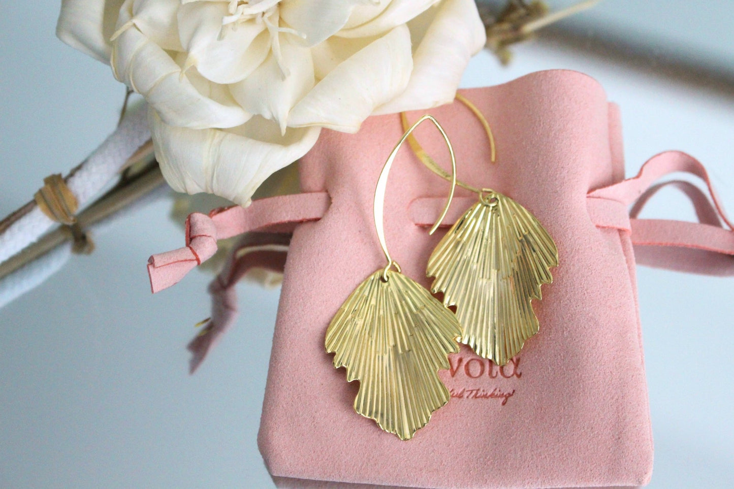 Gisele 18k Gold Plated Oversized Leaf Dangle Earrings | Minimalist ChicEarrings_Gold__18k Gold_back_to_school