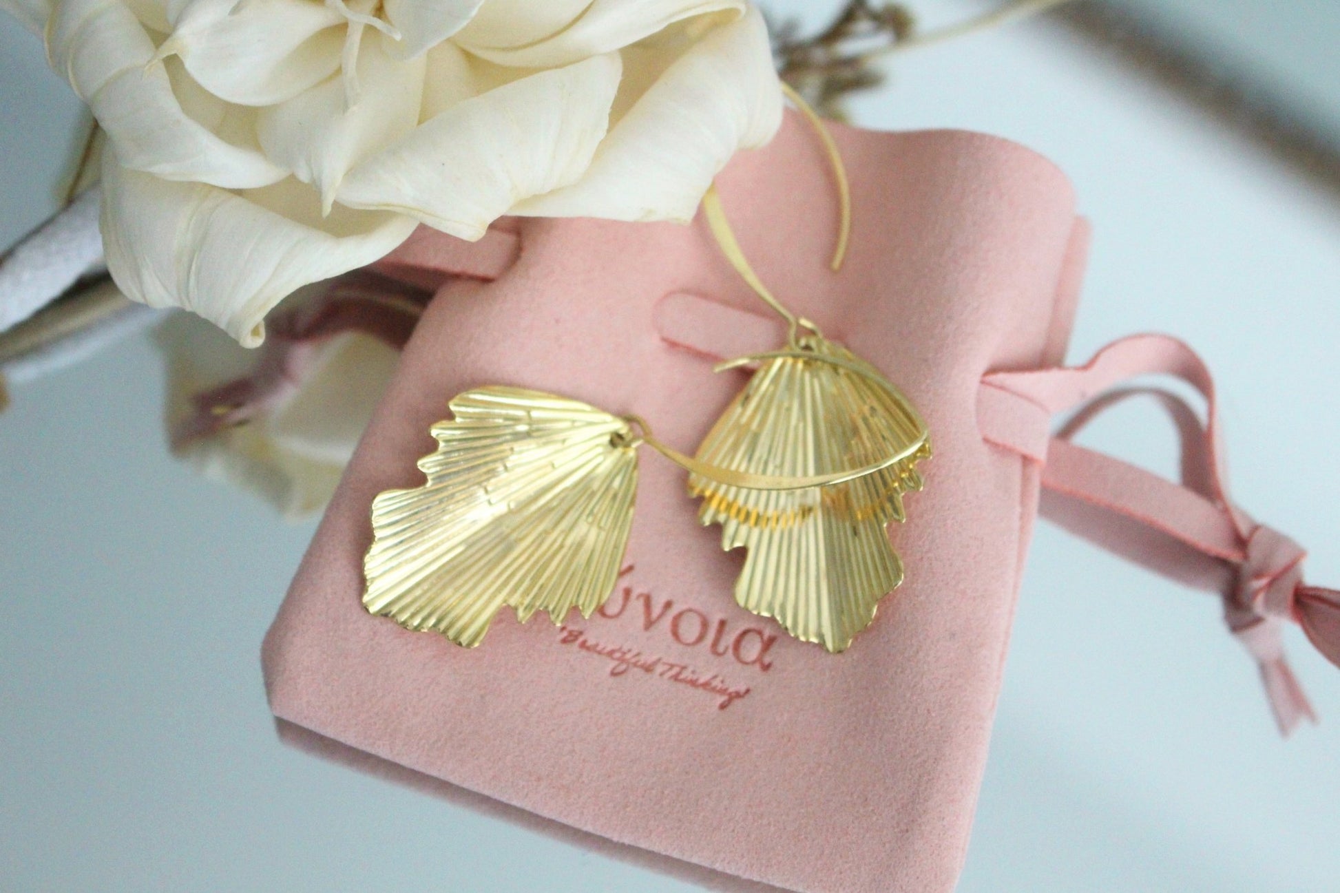 Gisele 18k Gold Plated Oversized Leaf Dangle Earrings | Minimalist ChicEarrings_Gold__18k Gold_back_to_school