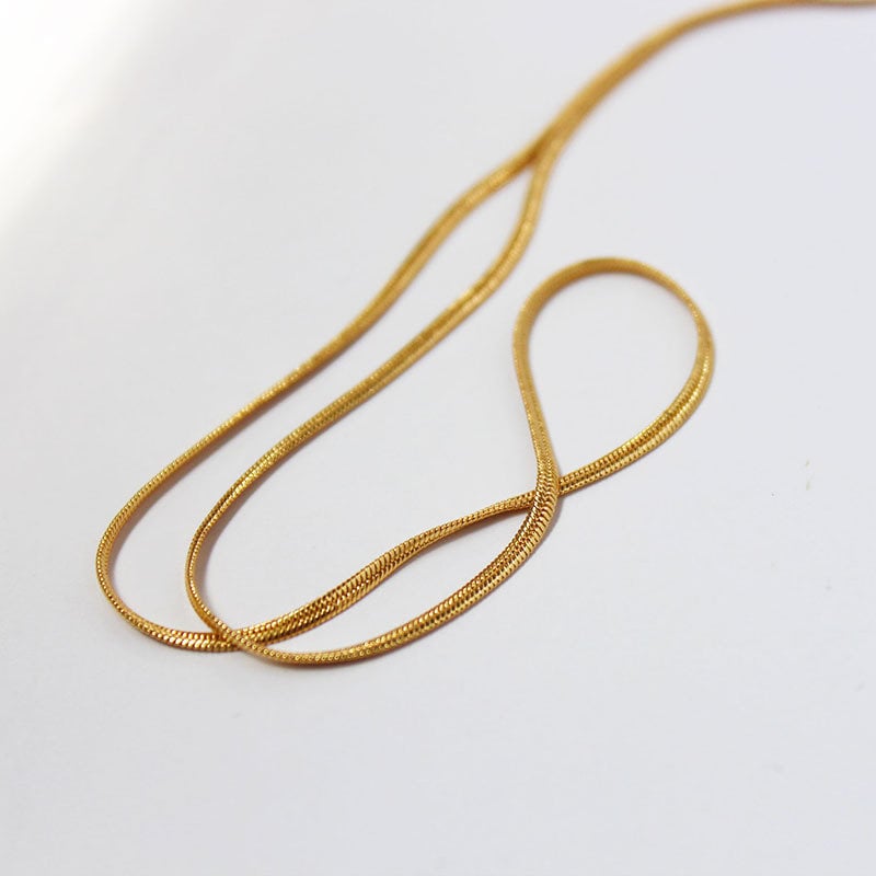 Hailey Herringbone Chocker Necklace, Gold Plated Snake Chain | Minimalist ChicNecklaces_49_Gold_french_necklace_gold_necklace