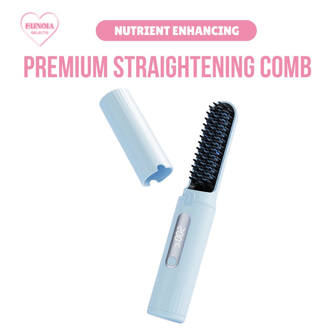 LULU Premium Straightening Comb - Hair Care Enhancing & Hair DetanglingHair Styling Tools_Blue__hair products_Stylish Travel