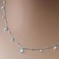 Mera S925 Silver Emerald Pendant Necklace, Dainty Dangle Green Charms✨ | Vintage InspiredNecklaces_Silver_White_antique_necklace_birthday_gift_women