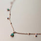 Mera S925 Silver Emerald Pendant Necklace, Dainty Dangle Green Charms✨ | Vintage InspiredNecklaces_Rose Gold_Emerald Green_antique_necklace_birthday_gift_women