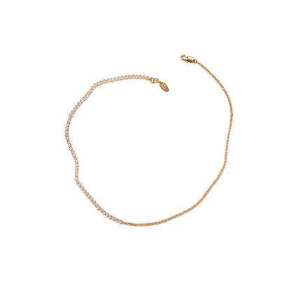 Mila 18K Gold Vermeil Tennis Necklace, Simple Luxury Cubic Zirconia | Classy ModernNecklaces_Gold_White_18k Gold_birthday_gift_women