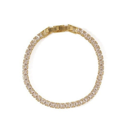 Miley 18K Gold Vermeil Tennis Bracelet Simple Luxury Cubic Zirconia | Classy ModernBracelets_Gold_White_18k Gold_birthday_gift_women