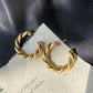 Millie 14k Gold Plated Twisted Hoops Earrings | Vintage InspiredEarrings_Gold__14k Gold_back_to_school