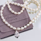 Pearl Chain with Zirconia Gem Pendant | Wedding & PromNecklaces_Pearl White_White_audrey_hepburn_audrey_hepburn_pearl