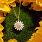 S925 Silver Necklace, Spinning Sunflower Pendant Charm | Sparkle ShineNecklaces_Gold_White_antique_necklace_birthday_gift_women