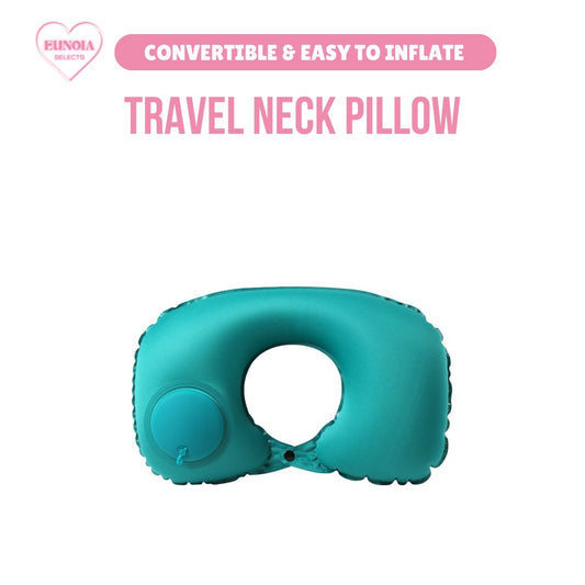 Softi Travel Neck Pillow - Foldable & Portable, Easy Inflatable with Air PumpTravel Neck Pillows_Green__comfort travel_TRAVEL GEARS