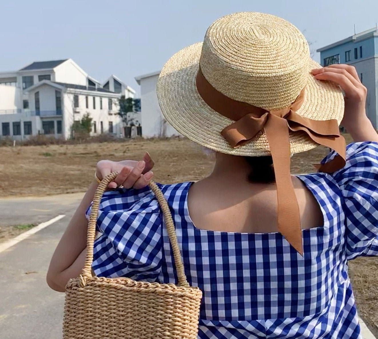 Summer Hats, Adjustable Panama Style Sun Hat w. Wide Brim Beach Hat for Men/Women | Summer CollectionSummer Sun Hat_Brown__bali_hat_bali_style