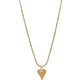 Tatiana Gold Heart Pendant Necklace, Minimalist Titanium Medallion CharmNecklaces_Gold__birthday_girl_women_chic_fashionista_