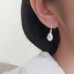 Victoria 14K Gold Plated Oval White Sparkly Gems | Vintage InspiredEarrings_Silver_White_14k Gold_antique_accessory