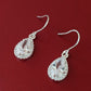 Victoria 14K Gold Plated Oval White Sparkly Gems | Vintage InspiredEarrings_Silver_White_14k Gold_antique_accessory