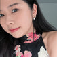 Vivienne S925 Silver Earrings w. Golden Bow & Pearl | Vintage InspiredEarrings_Gold_Pearl White_dangle_earrings_date night