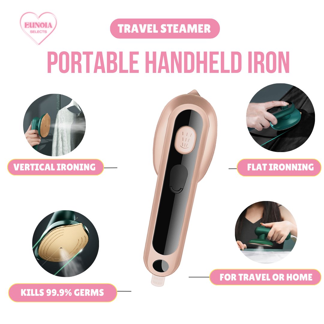 Zylo Portable Mini Steamer Iron for Easy Stylish TravelTravel Iron/ Steamer_Pink__Stylish Travel_TRAVEL GEARS