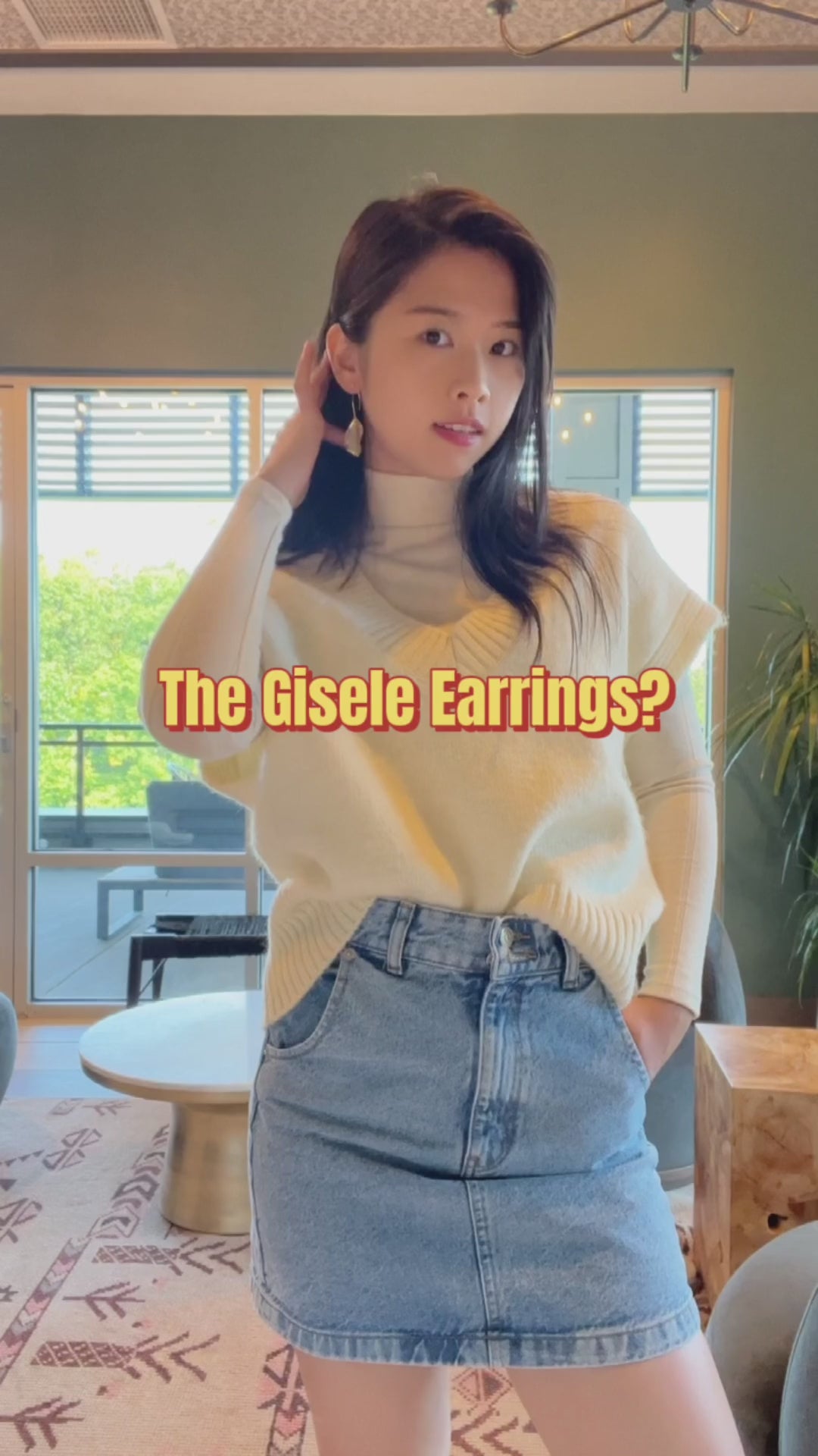 Tiktok video for Gold Earrings Brunch Look 