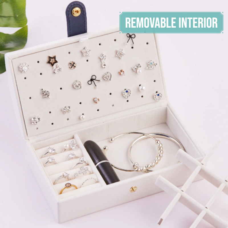 Removable velvet smooth interior jewelry box