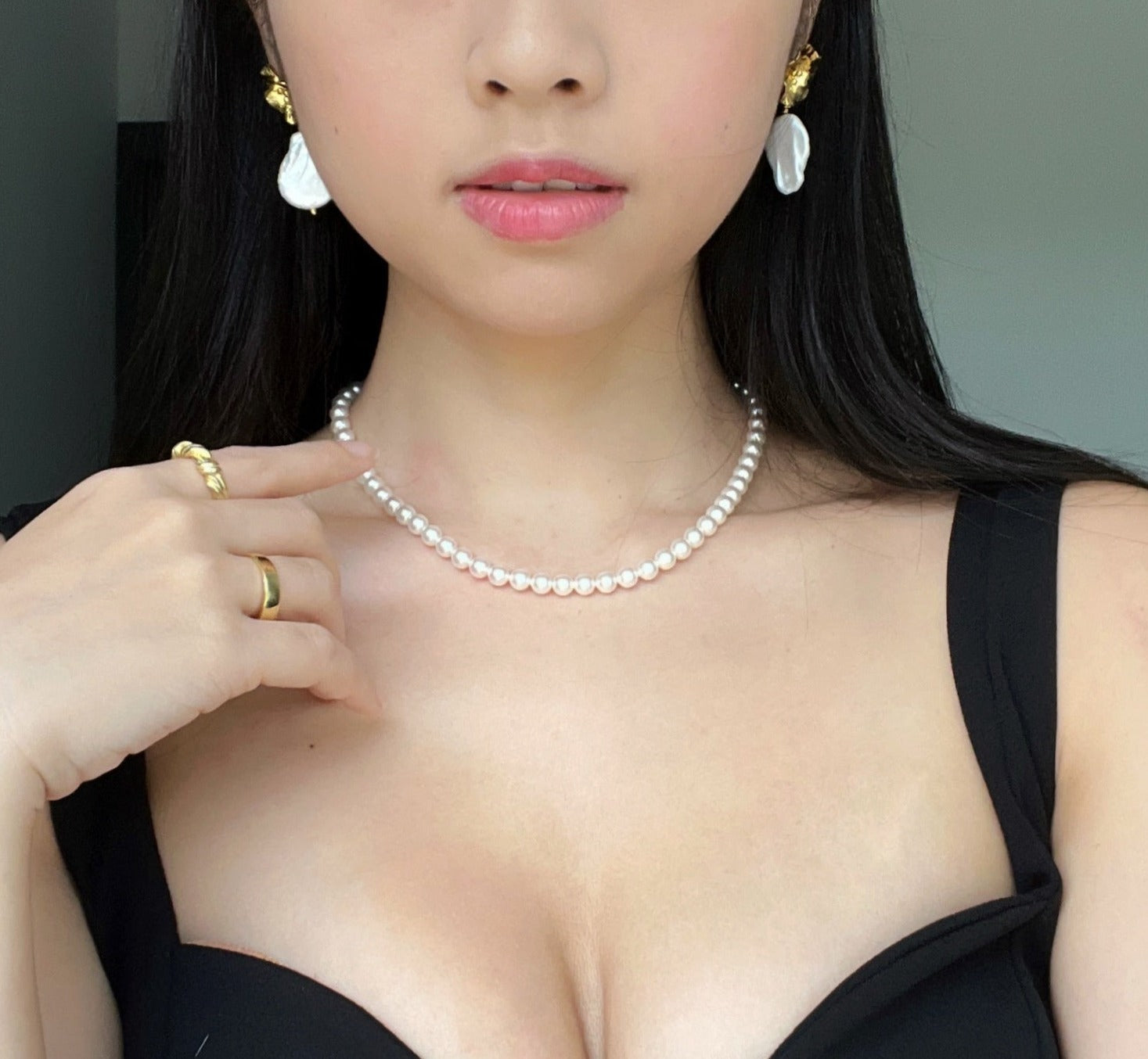 baroque pearl drop earrings for women