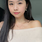 girl wearing cubic zirconia necklace for women hypoallergenic jewelry
