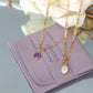 purple & white pendant gold cubic zirconia necklace