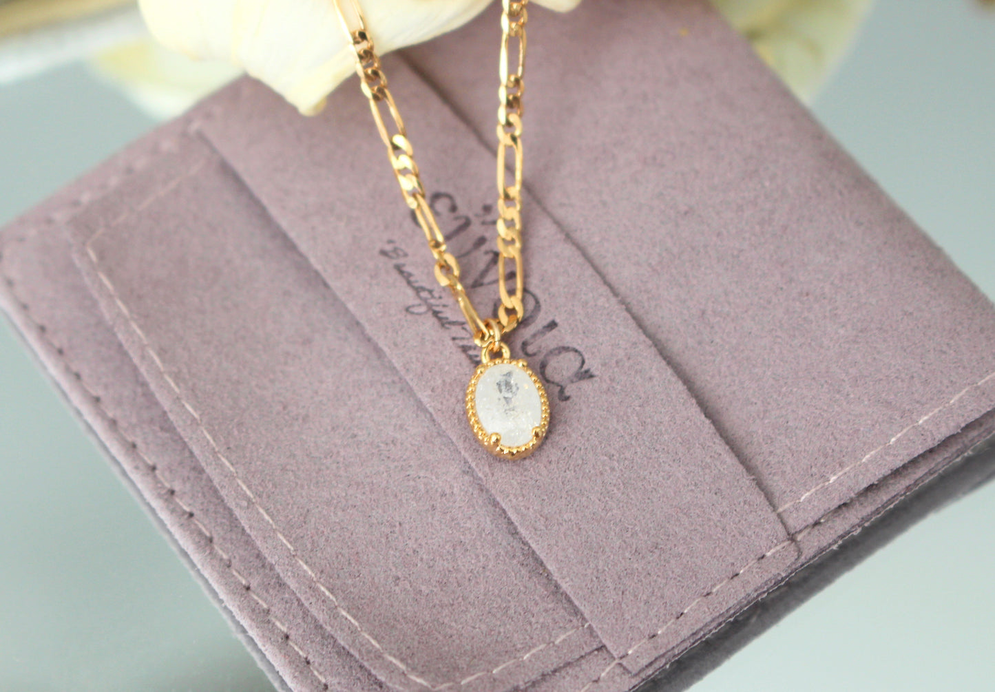 white pendant gold chain high quality cubic zirconia necklaces