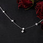 silver chain only necklaces 4 leaf clover cubic zirconia charms