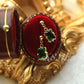 vintage emerald earrings dainty dangle 