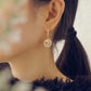cubic zirconia earrings gold star pattern jewelry for women