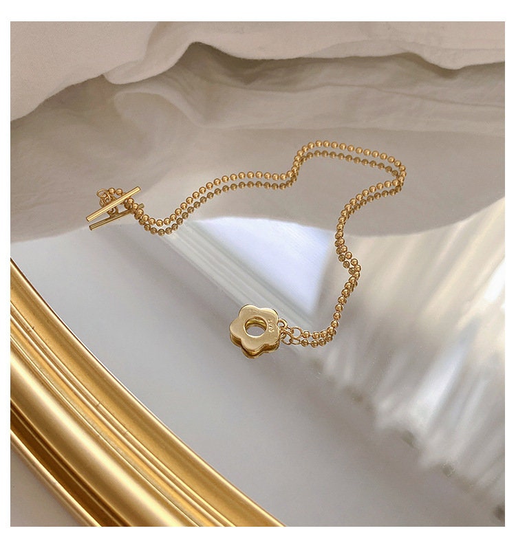 gold floral chain online jewelry