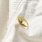 Ariel Emerald Pendant Ring, Gold Plated S925 Silver | Vintage InspiredRings_Gold_Emerald Green_emerald_green_emerald_green_ring