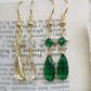 vintage gold earrings set dangle