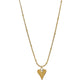'Tatiana' Gold Heart Pendant Necklace, Minimalist Titanium Medallion Charm