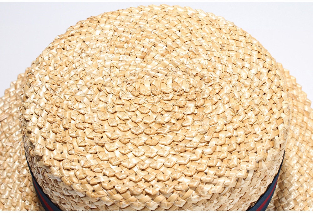 'Summer Heart' Boat Hat, Fashionable Sun Hat with Blue/Black/Bow Trim | Summer Collection