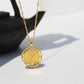 medallion gold necklace Roman coin pendant