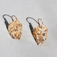 minimalist earrings gold fallen leaves 