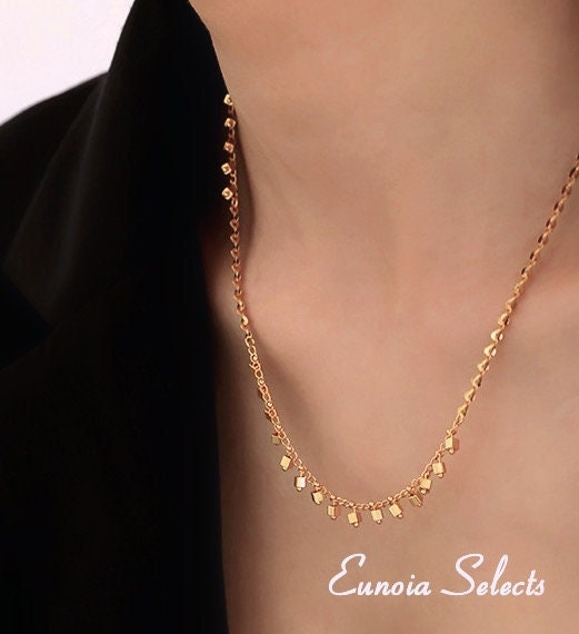 18k gold vermeil dangle bead necklace luxury jewelry