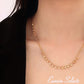 Dangle gold bead necklace simple jewelry