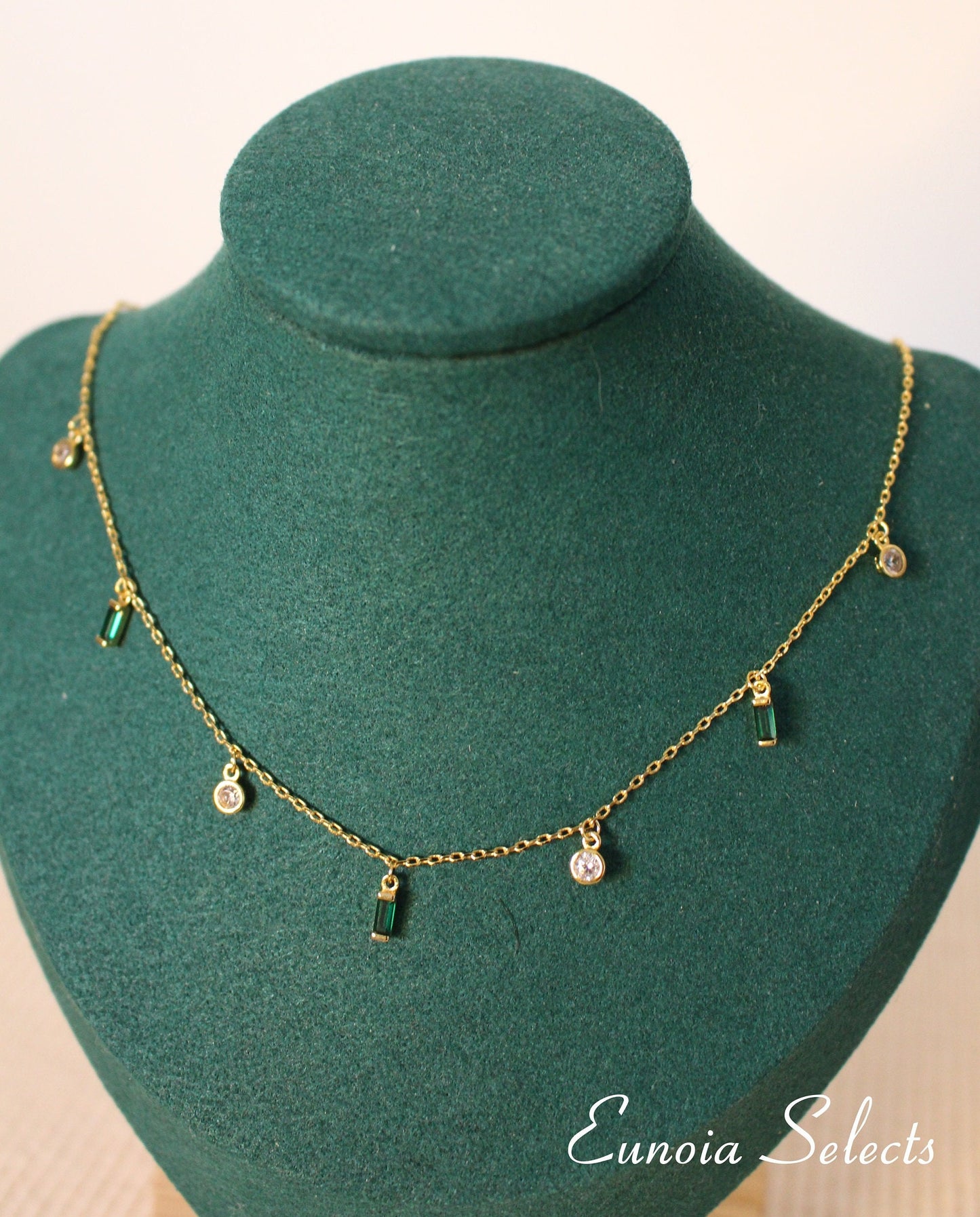 emerald green necklace may birthstone gift for women