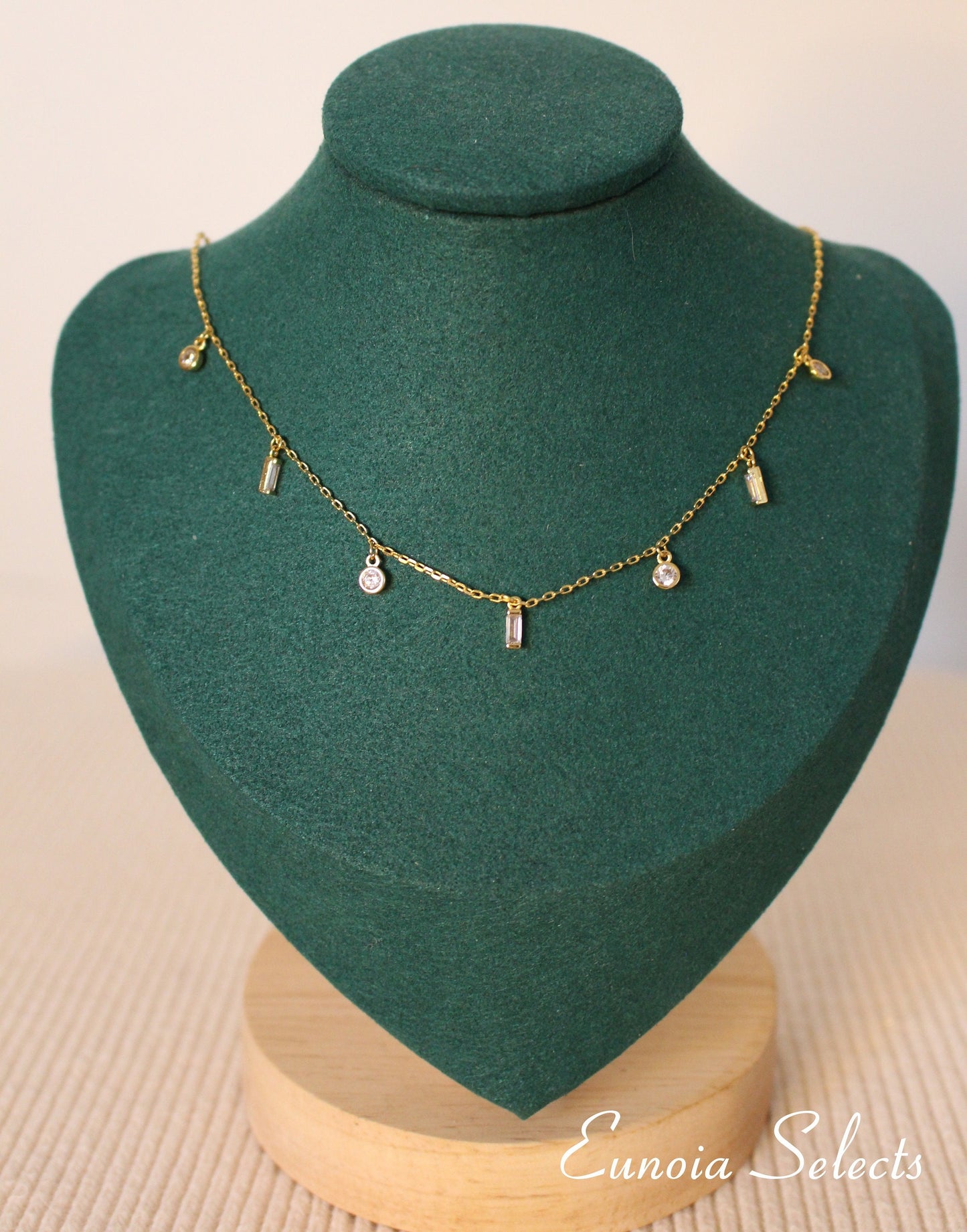 dainty april birthstone necklace for women 