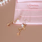 gold rose earrings vintage jewelry